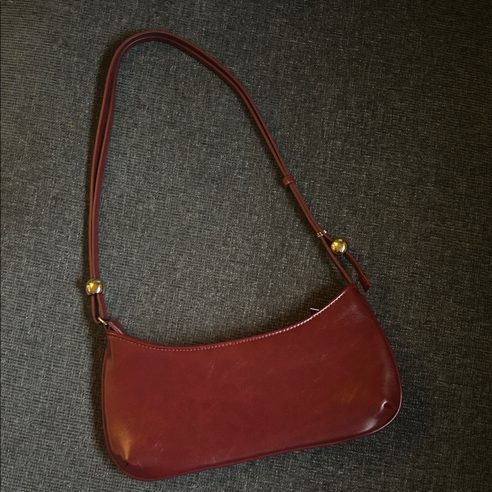 Billini Burgundy Shoulder Bag with Gold Accents